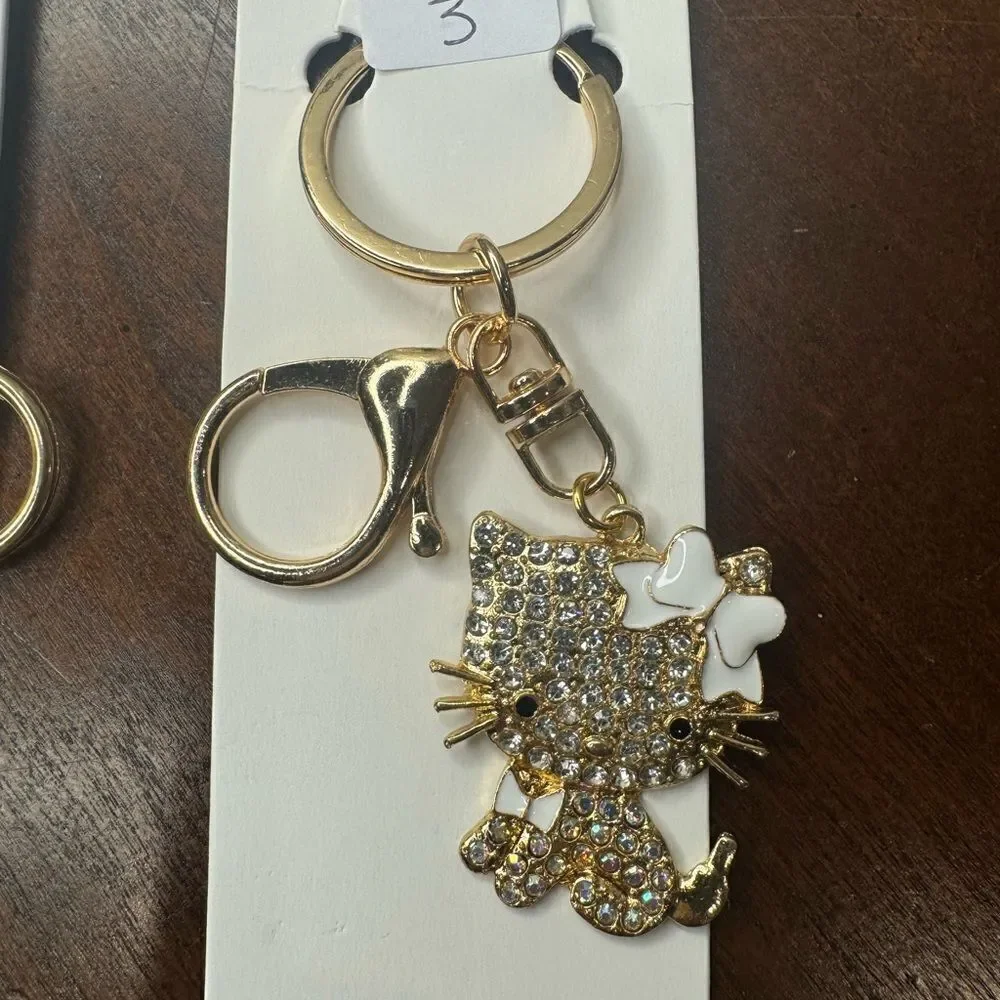 NWT Hello Kitty Double Bow Key Ring $10 Closet Minimum Purchase 6 Options